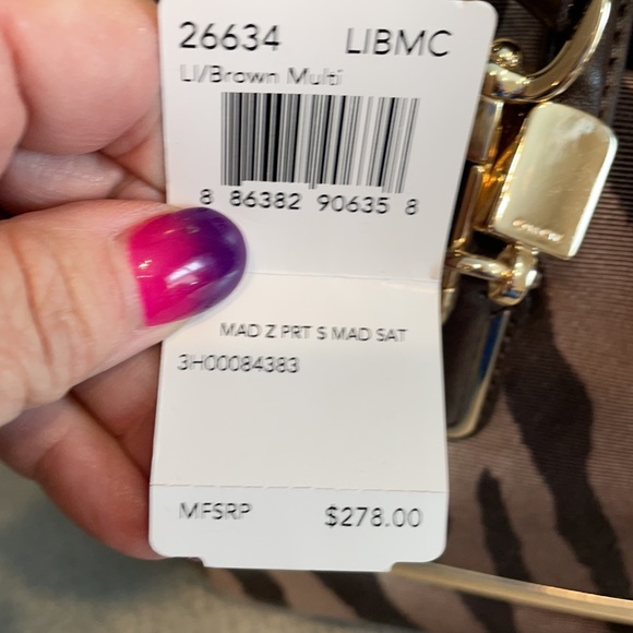 Coach zebra print bag NWT - Picture 5 of 7